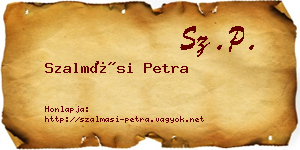 Szalmási Petra névjegykártya